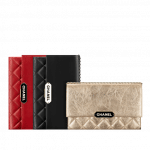 Chanel Red/Black/Gold Retro Label Clutch Bag