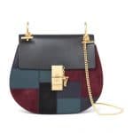 Chloe Multicolor Drew Effortless Patchwork Shoulder Bag