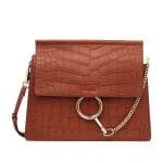 Chloe Tan Faye Crocodile Shoulder Bag