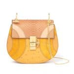 Chloe Yellow Drew Happy Python Shoulder Bag