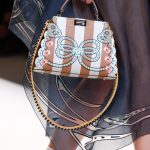 Fendi Beige/White Striped and Embellished Mini Peekaboo Bag - Spring 2017