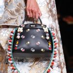 Fendi Black Floral Embroidered Peekaboo Bag - Spring 2017