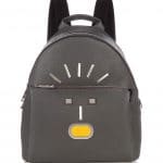 Fendi Grey Selleria Shock Fendi Faces Backpack Bag