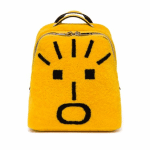 Fendi Yellow Sheepskin Shock Fendi Faces Backpack Bag