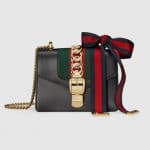 Gucci Black Mini Sylvie Leather Chain Bag