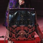 Gucci Blue/Red Silk Drawstring Bag - Spring 2017