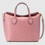 Gucci Candy Pink Signature Medium Top Handle Bag