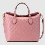 Gucci Candy Pink Signature Medium Top Handle Bag