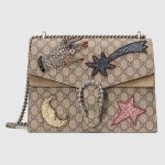 Gucci GG Supreme Rhinestone Emroidered Medium Dionysus Bag