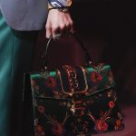 Gucci Green Floral Print Sylvie Top Handle Bag - Spring 2017