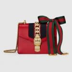 Gucci Hibiscus Red Sylvie Mini Chain Bag