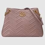 Gucci Nude Matelasse GG Marmont Medium Shoulder Bag