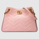 Gucci Pink Matelasse GG Marmont Medium Shoulder Bag