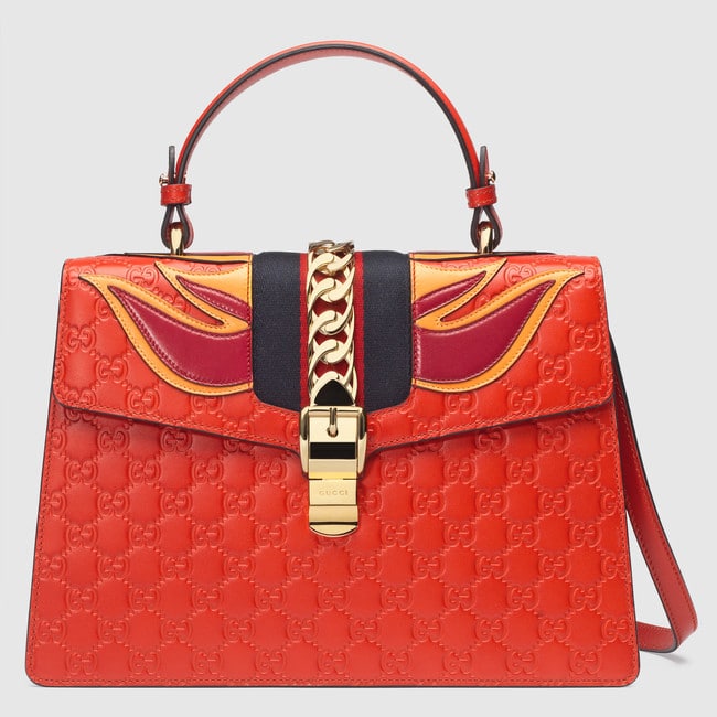 gucci sylvie flame bag