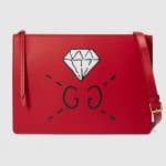 Gucci Red GucciGhost Messenger Bag