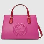 Gucci Red/Pink Medium Soho Top Handle Bag