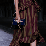 Mulberry Blue Striped Flap Bag - Spring 2017