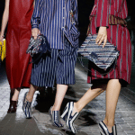 Mulberry Blue Striped Flap Bags - Spring 2017