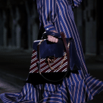 Mulberry Blue/Burgundy Striped Top Handle Bag 2 - Spring 2017