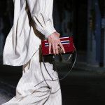 Mulberry Red Striped Mini Flap Bag - Spring 2017
