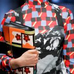 Prada Black/Orange/Green Floral Printed Clutch Bag - Spring 2017