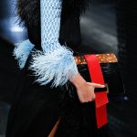 Prada Black/Red/Brown Deerskin/Crocodile Clutch Bag - Spring 2017