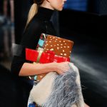 Prada Brown/Red Deerskin/Crocodile/Printed Clutch Bag - Spring 2017