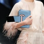 Prada Light Blue/Black/Pink Mini Clutch Bag - Spring 2017