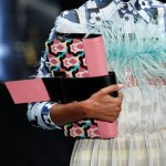 Prada Pink/Black Floral Printed Clutch Bag - Spring 2017