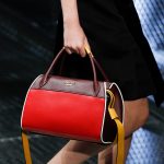 Prada Red/Burgundy/Yellow Top Handle Bag - Spring 2017