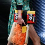 Prada Yellow/Black/Red Floral Printed Clutch Bag - Spring 2017