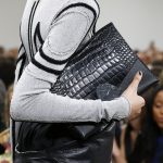 Proenza Schouler Black Crocodile Oversized Clutch Bag