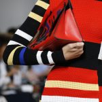 Proenza Schouler Red Striped Oversized Clutch Bag