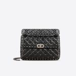 Valentino Black Rockstud Spike Medium Bag