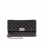 Valentino Black Suede Rockstud Spike Mini Bag