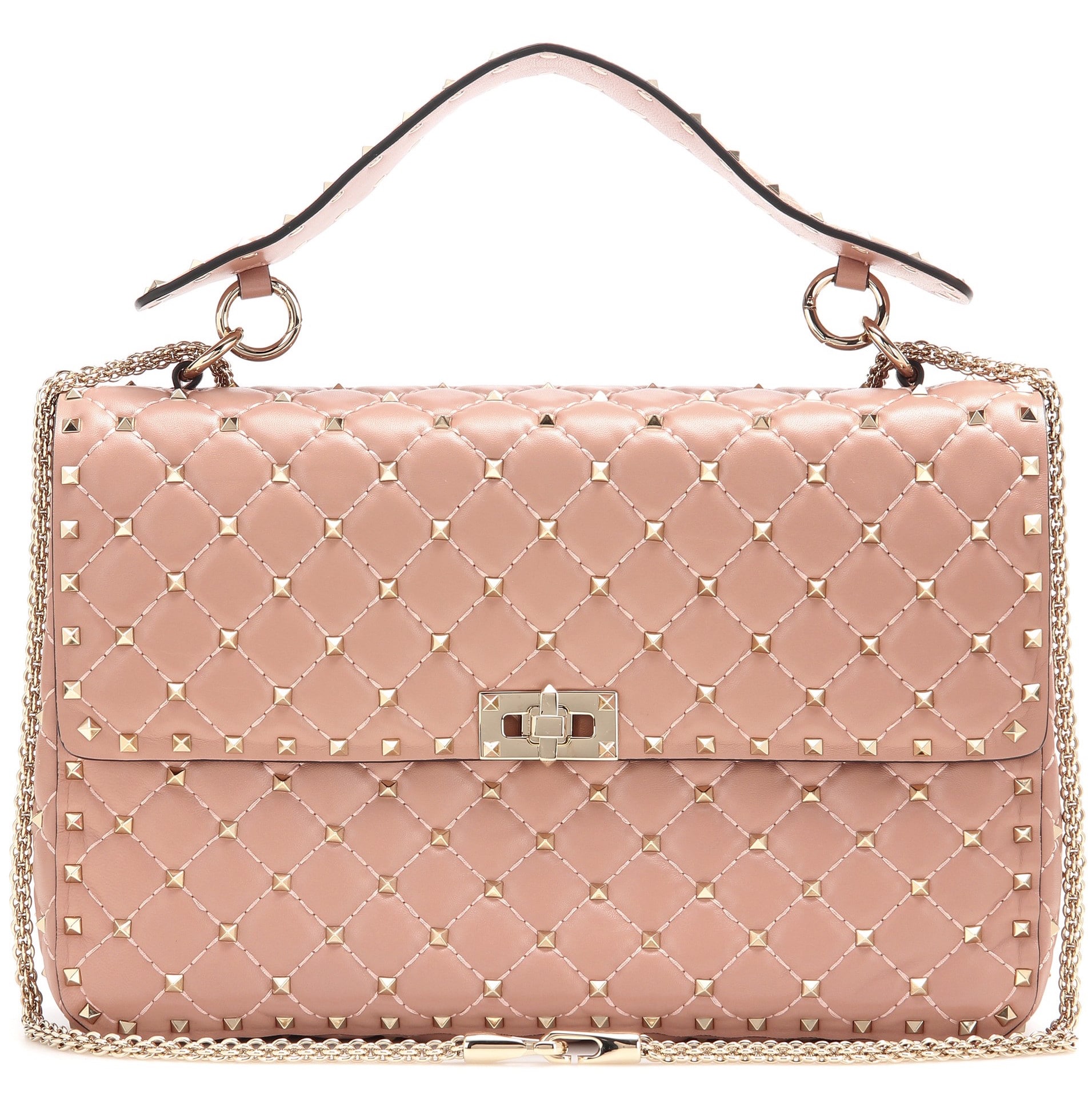 Valentino Rockstud Spike Quilted Leather Bag