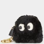 Anya Hindmarch Black Shearling Ghost Coin Purse