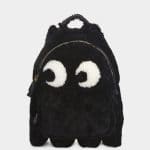 Anya Hindmarch Black Shearling Ghost Mini Backpack Bag