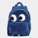 Anya Hindmarch Blueberry Shearling Ghost Mini Backpack Bag