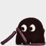 Anya Hindmarch Burgundy Shearling Ghost Cross-Body Bag