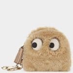 Anya Hindmarch Natural Shearling Ghost Coin Purse