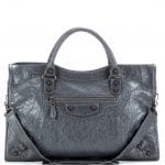 Balenciaga Gris Fossile Giant 12 Gunmetal City Bag