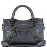 Balenciaga Gris Fossile Giant 12 Gunmetal Mini City Bag