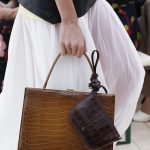 Celine Brown Crocodile Top Handle Bag with Mini Crocodile Pouch 2 - Spring 2017