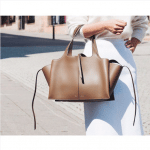 Celine Taupe Tri-Fold Medium Shoulder Bag 2