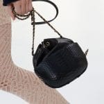 Chanel Black Python Small Drawstring Bag - Spring 2017