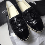 Chanel Black Sequin Espadrilles