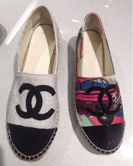 Chanel 2017 Cruise Grey Terrycloth Espadrilles · INTO