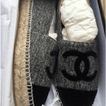 Chanel Grey/Black Tweed/Velvet Espadrilles