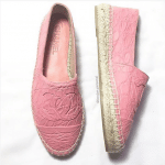 Chanel Pink Crocodile Espadrilles